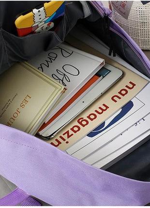 Набор лия подростковый школьный  рюкзак, сумка-шоппер, косметичка, пенал и мешочек  5в1,  4 цвета5 фото