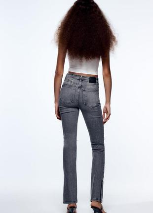 Джинси жіночі zara, колір сірий😍 скіні скинни джинсы с разрезами5 фото