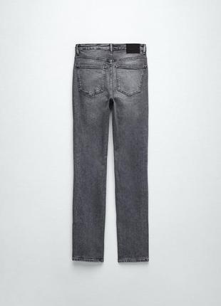 Джинси жіночі zara, колір сірий😍 скіні скинни джинсы с разрезами8 фото