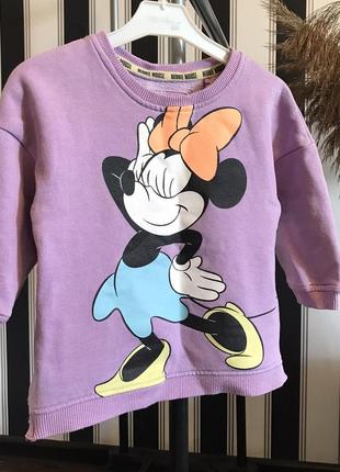 Реглан утеплённый мини маус для девочки на 1-года