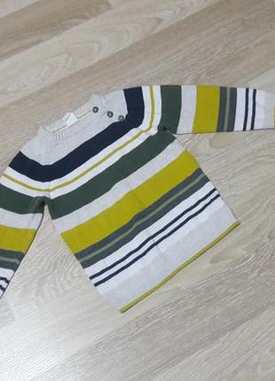 Хлопковий світер в полос на зріст 86 см