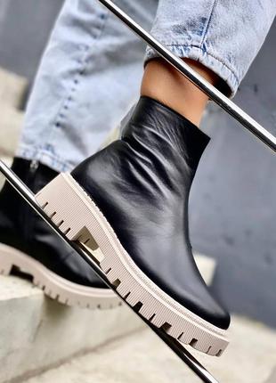 Топові черевики демі   натур шкіра