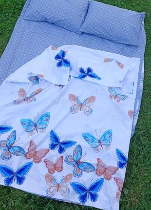 Полтораспальный комплект постельного белья бабочки2 фото