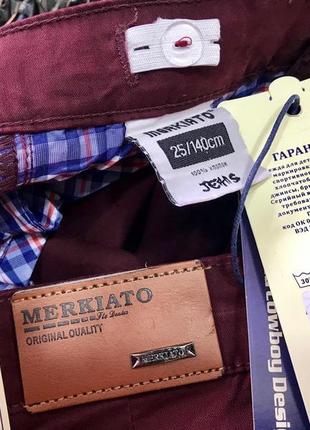 Джинсові штани від китайського бренду merkiato 8964 колір:бардо зростання:128-158см.(