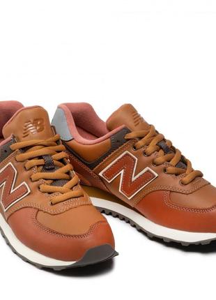 New balance 574 leather. кожа. оригинал. новые.