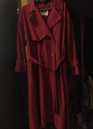 Вінтажний тренч плащ червоний cloud nine