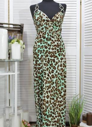 Длинное платье с леопардовым принтом!