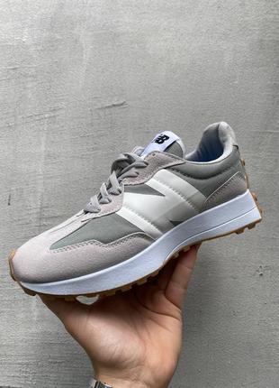 New balance 327 beige популярні жіночі кросівки беланс бежеві весна осінь літо демі популярные женские кроссовки демисезон бежевые светлый беж7 фото