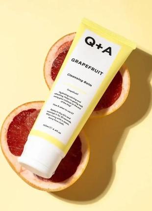 Гідрофільний бальзам для очищення макіяжу з грейпфрутом q+a grapefruit cleansing balm 125мл