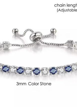 Браслет браслетик під срібло 925 з фіанітами