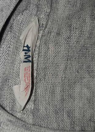Мужская серая кофта h&m с капюшоном 7