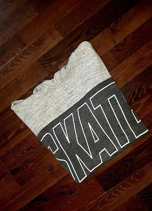 Мужская серая кофта h&m с капюшоном 4