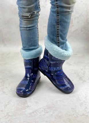 Гумові чоботи з хутряною шкарпеткою!!!