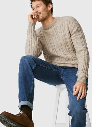 Фирменный мужской свитер с шерстью c&a cunda