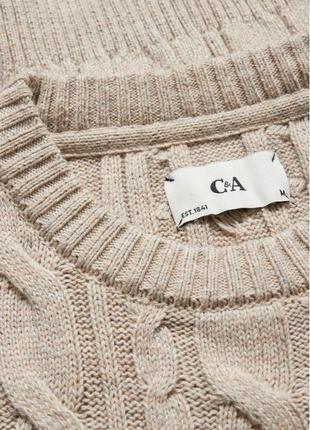 Фирменный мужской свитер с шерстью c&a cunda
