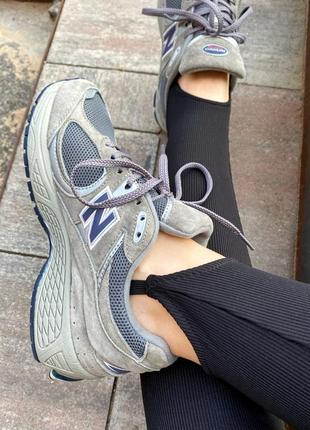 New balance 2002r grey/silver жіночі популярні легкі кросівки беланс з сіточкою популярные женские серые легкие кроссовки весна лето осень1 фото