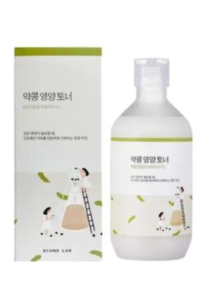 Поживний тонер з екстрактом чорних соєвих бобів round lab soybean nourishing toner