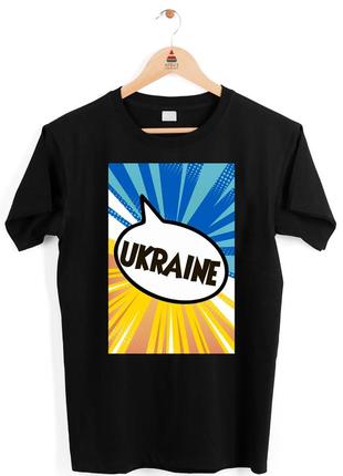 Футболка с патриотическим принтом "ukraine. украина. сине-желтый фон" push it2 фото