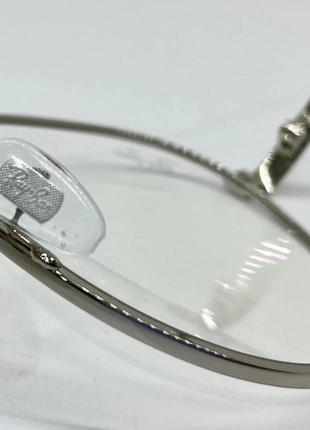 Компьютерные очки круглые в металлической оправе серебристый4 фото