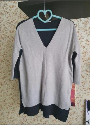 Реглан від zara з v-подібним коміром, трикотажна кофтинка розмір