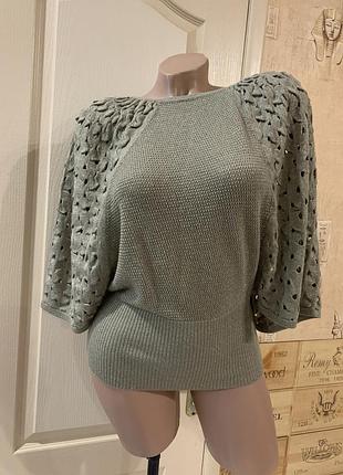 Кофта вязаная ажурная