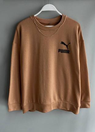 Мужская коричневая кофта puma чоловіча коричнева кофта puma2 фото