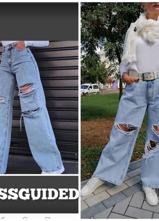 💙missguided. нові широкі джинсы палаццо1 фото
