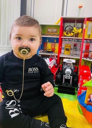 Набор : пустышка /соска и цепочка/держатель для соски «босс»