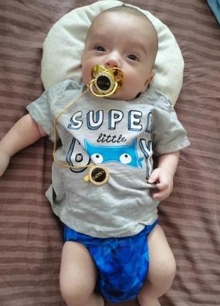 Набор : пустышка /соска и цепочка/держатель для соски «босс»