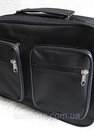 Чоловіча сумка wallaby 2611 чорна барсетка через плече папка портфель а4 32х24x10см