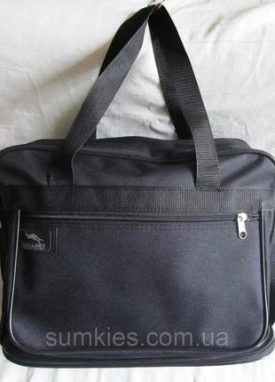 Мужская сумка wallaby 2071 черная барсетка через плечо а4 с расширением 32х26+12х19см
