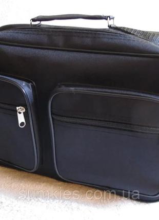 Чоловіча сумка wallaby 2621 чорна барсетка через плече папка портфель а4 35x24x10sм