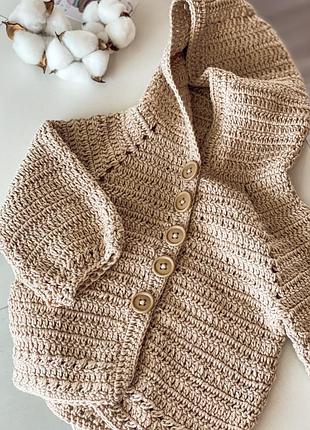 Кофточка младенцу на 3-6 месяцев