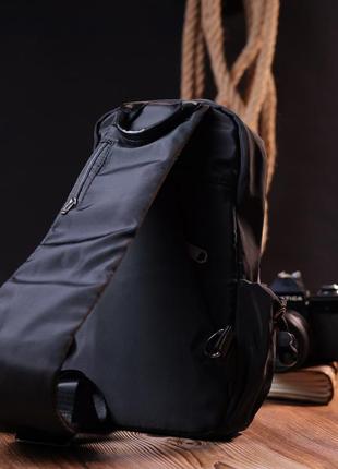 Универсальная мужская текстильная сумка vintage 20576 черный9 фото
