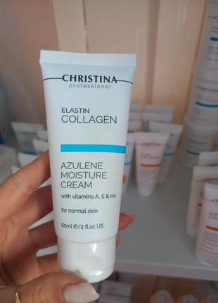 Азуленовый крем кристина christina elastin collagen azulene moisture cream2 фото