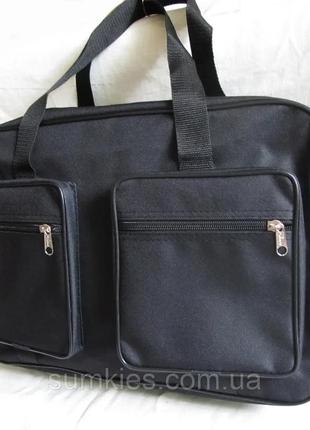Чоловіча сумка wallaby 2670 чорна барсетка через плече папка портфель а4+ 42x28x14sм