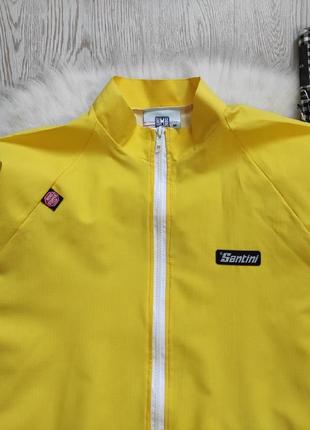 Жовта яскрава куртка з блискавкою замком вітрівка спортивна оверсайз високий зріст santini італія8 фото