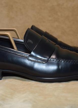 Мокасины лоферы туфли tods polished leather penny loafers. италия. оригинал. 44 р.