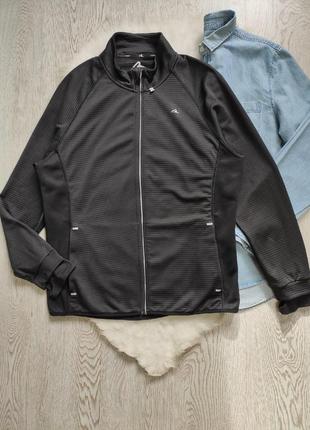 Чоловіча чорна спортивна куртка вітровка стрейч батал великого розміру светоотр