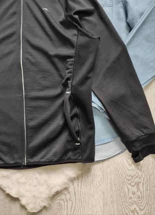 Мужская черная спортивная куртка ветровка стрейч батал большого размера светоотр2 фото