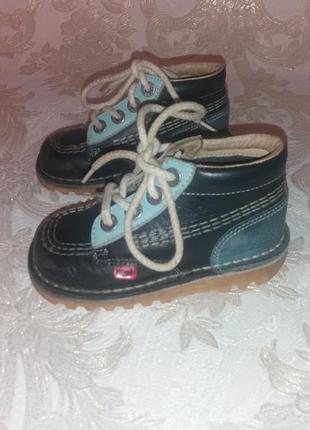 Демисезонные ботинки натуральная кожа  kickers разм 23-24 (15,5 см)