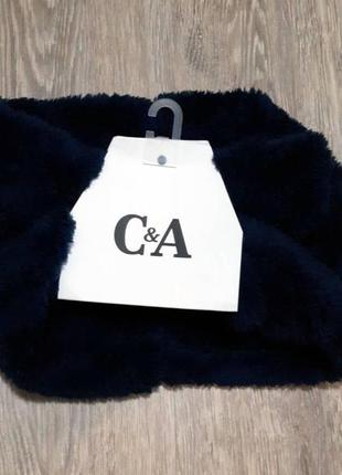 Бафф снуд хутряний синій c&a німеччина1 фото