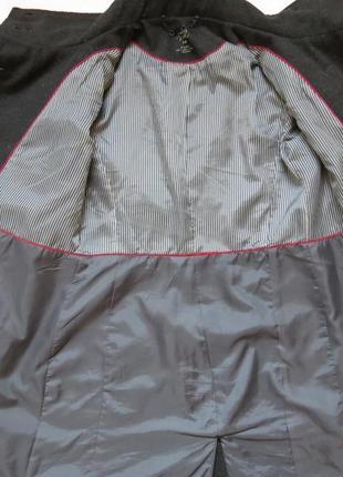 Сіре актуальне демісезонне пальто на гудзиках з високим коміром від zara3 фото