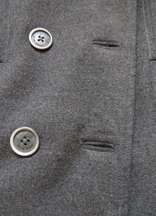 Сіре актуальне демісезонне пальто на гудзиках з високим коміром від zara6 фото