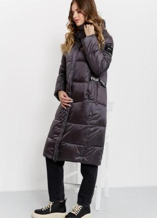 Куртка жіноча подовжена колір графіт 207r1955
