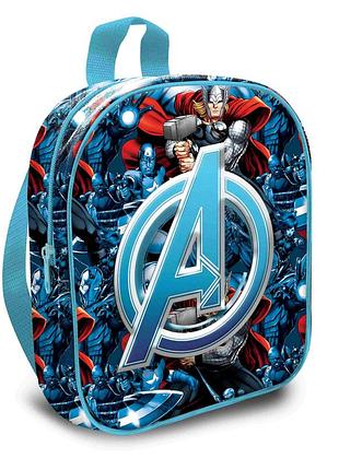 Дошкільний дитячий рюкзак 3д марвел marvel блакитний 3-6 років