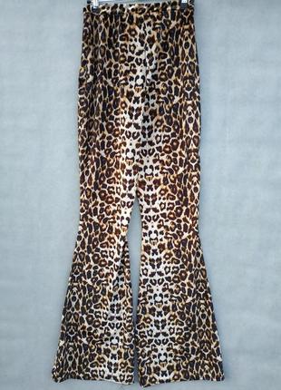 Оксамитові леопардові брюки кльош uk106 фото