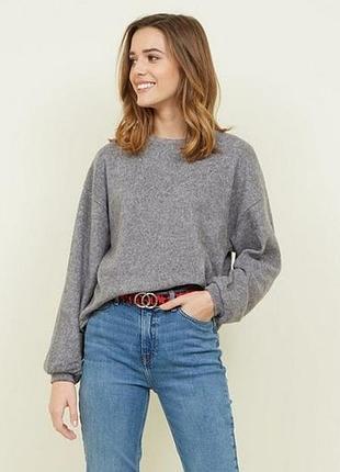 М'який джемпер оверсайз рукава балони new look