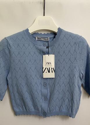 Кардиган укорочений в’язаний zara2 фото