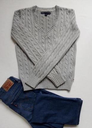 Фирмовий светр полувер об’ємне плетення tommy hilfiger2 фото